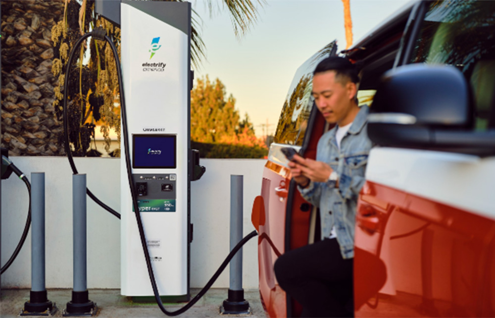 WS Development partners with Electrify America to bring EV charging stations to its destinations